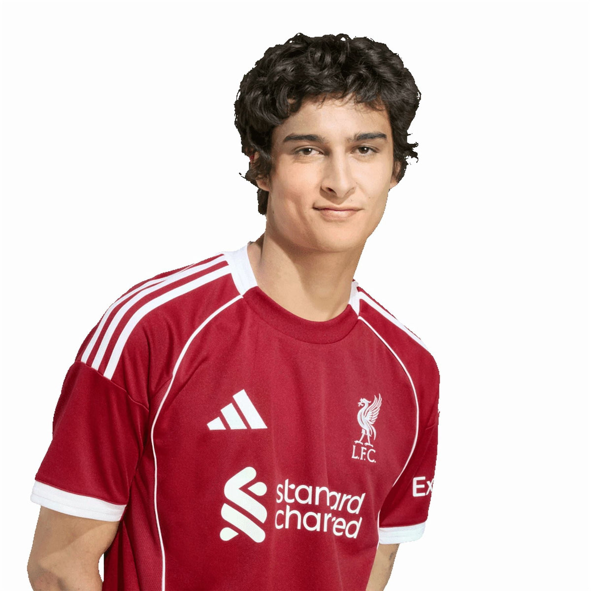 adidas Liverpool FC 25/26 Men's Home Jersey (US, Alpha, Small, Regular, Regular, Strawberry Red)