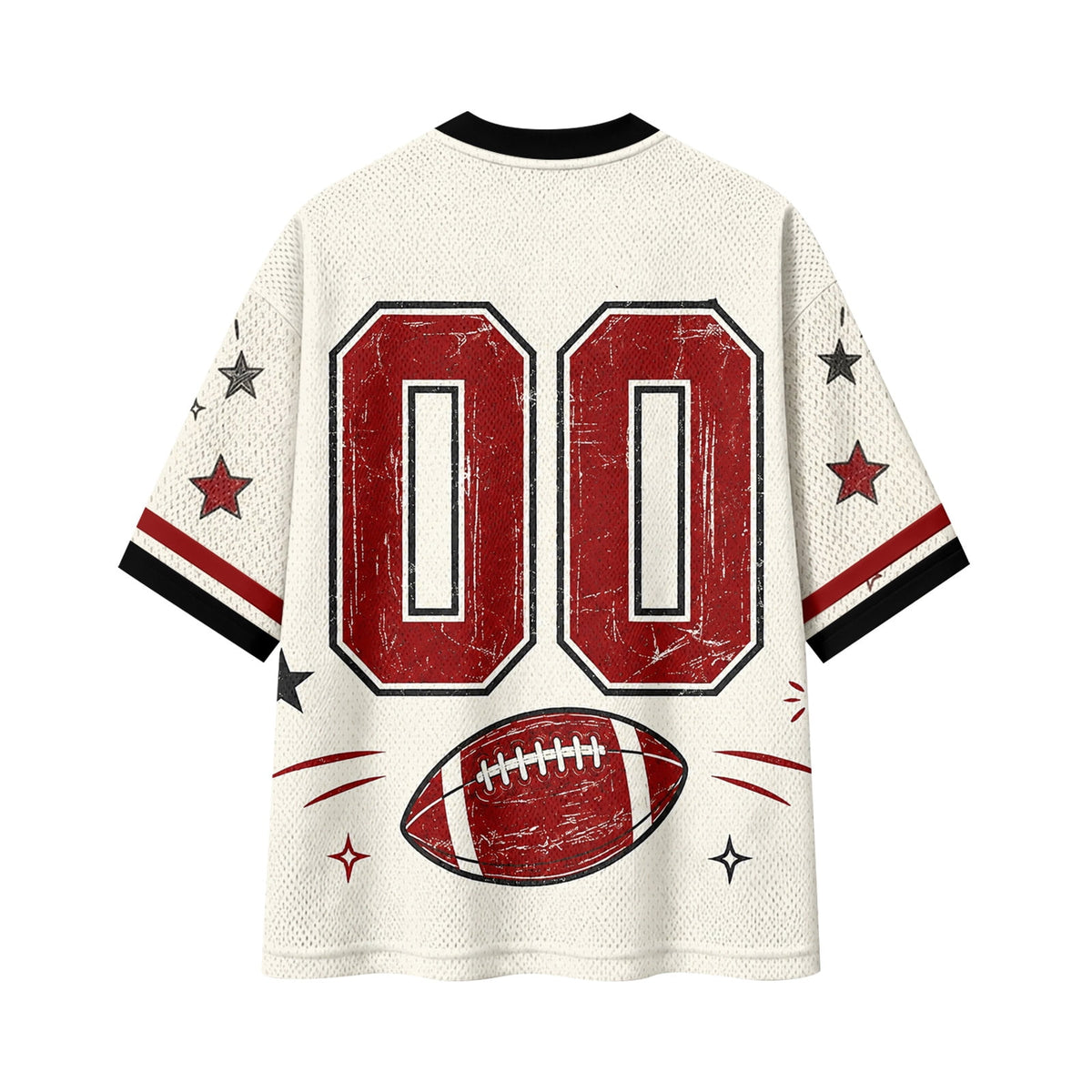 BFRGSIJ Football Mesh Jersey for Women Casual Short Sleeve V Neck Game Day Sports Fan Tee Shirt XL