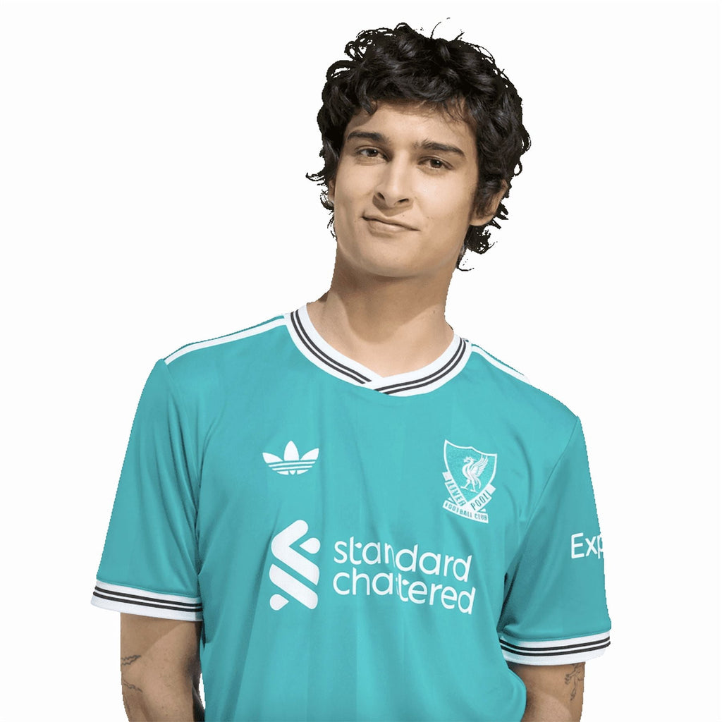 adidas Liverpool FC 25/26 Men's Third Jersey (US, Alpha, Medium, Regular, Regular, Sea Green)