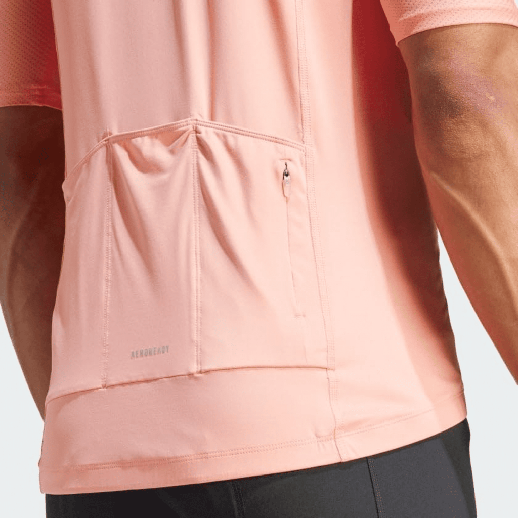 Adidas The Cycling Jersey, Fitted Short Sleeve Zip-Up, Wonder Clay, Size M