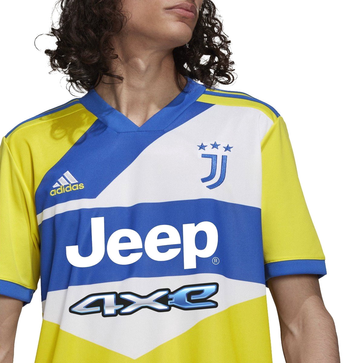 adidas Men's Juventus 21/22 3rd Jersey (Shock Yellow/HI-RES Blue, Small)