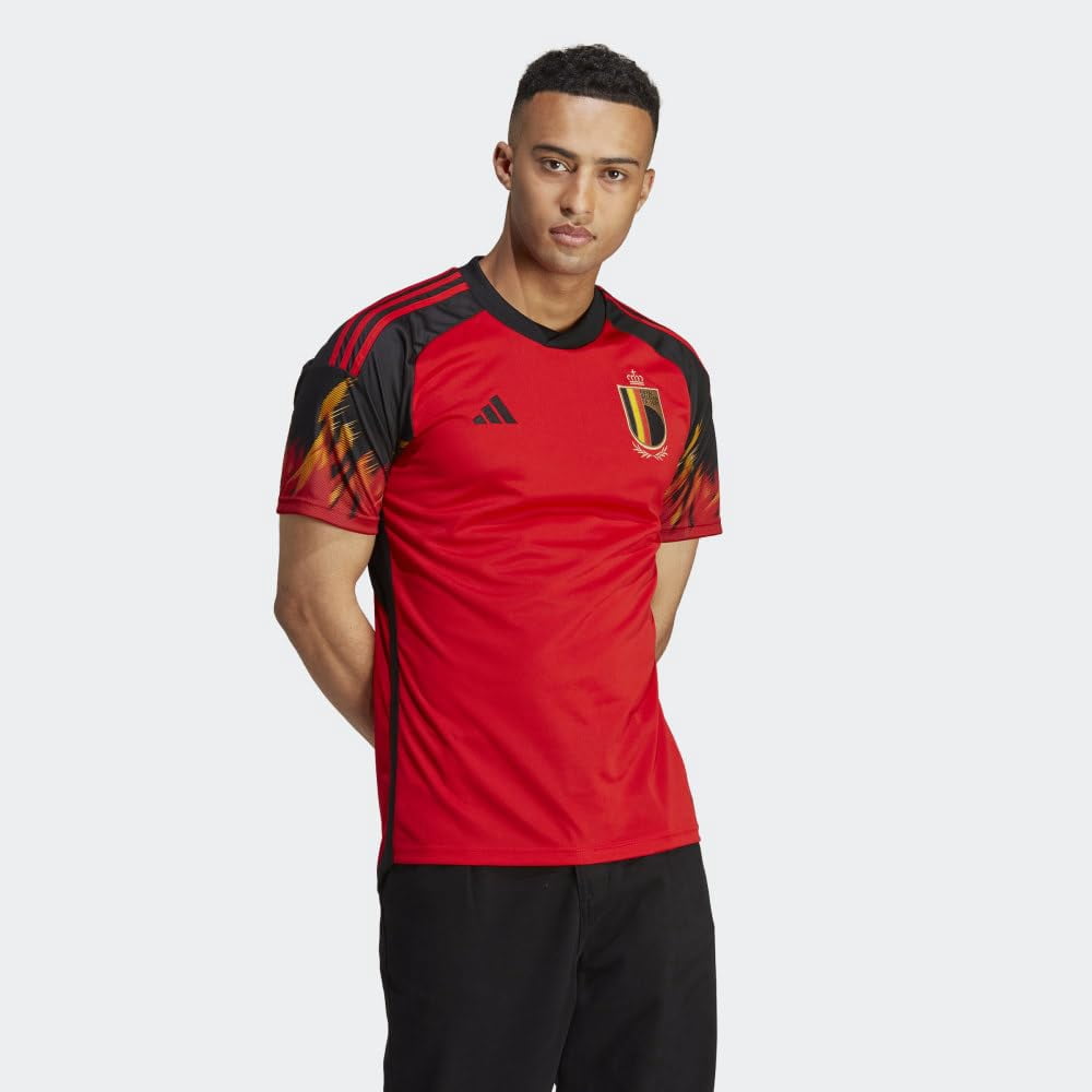 adidas Beligium Home Men's Soccer Jersey World Cup 2022 (2XL) Red/Black